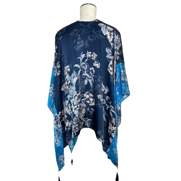 Kachel x Anthropologie Jamie Tasseled Kimono Viscose Silk Blend One Size Tunic - Picture 11 of 11